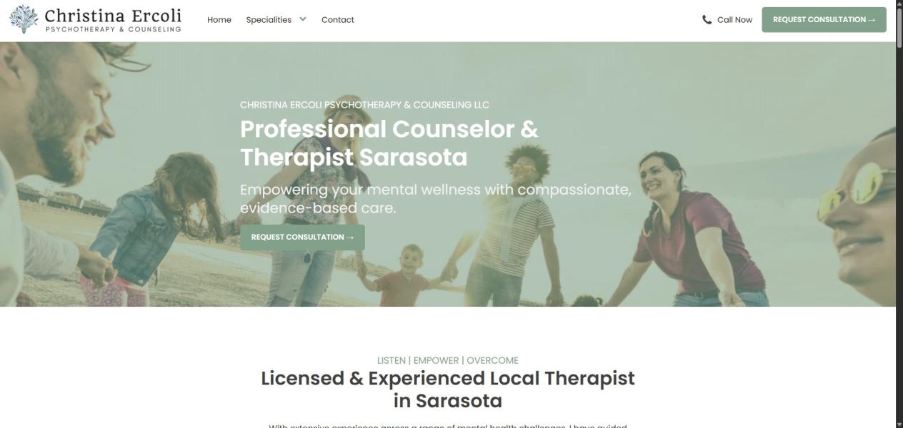 Licensed Sarasota Therapist for Anxiety, Grief and Addiction